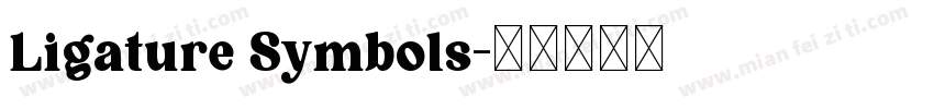 Ligature Symbols字体转换